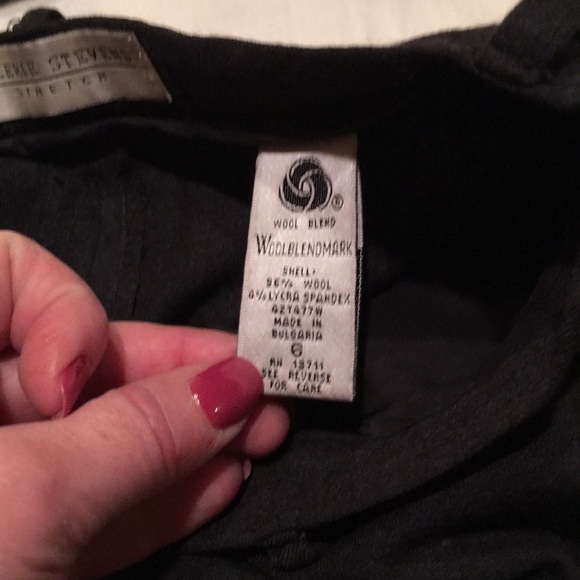 Size 6 Dark Grey Valerie Stevens Stretch Pants - Picture 4 of 6